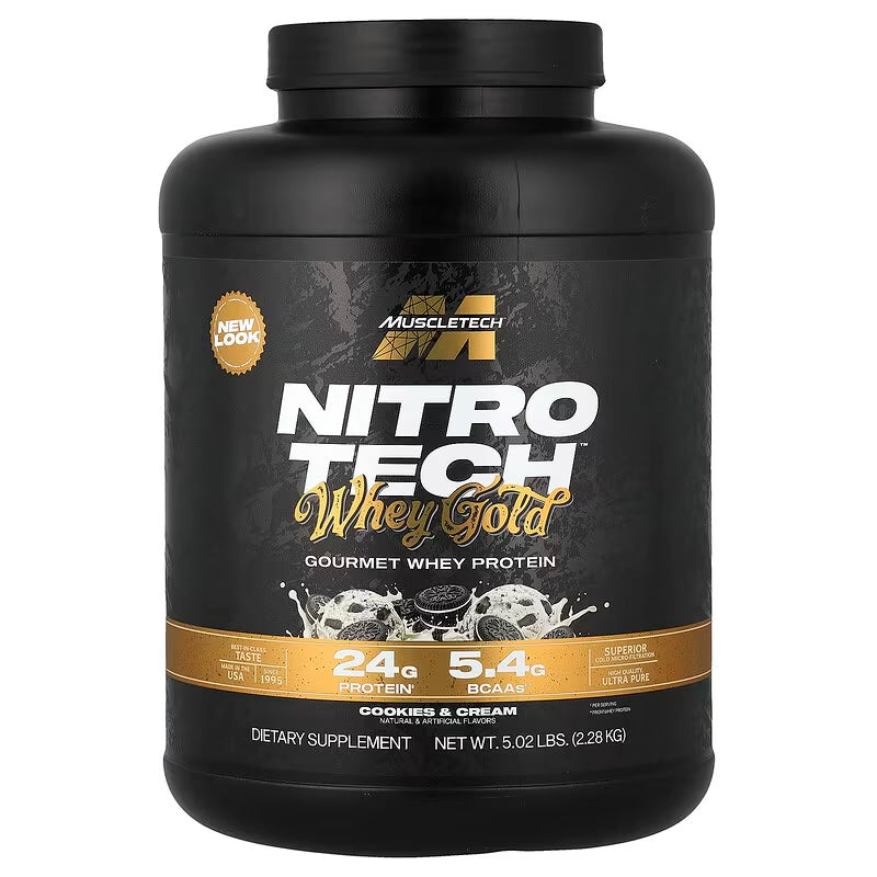 Muscletech Nitrotech Whey Gold 70 servicios 5 libras cookies & cream