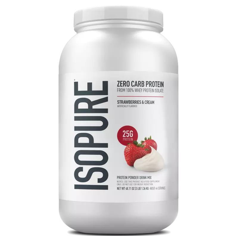 Isopure Proteina Zero Carb 3 Lbs 44 servicios fresa
