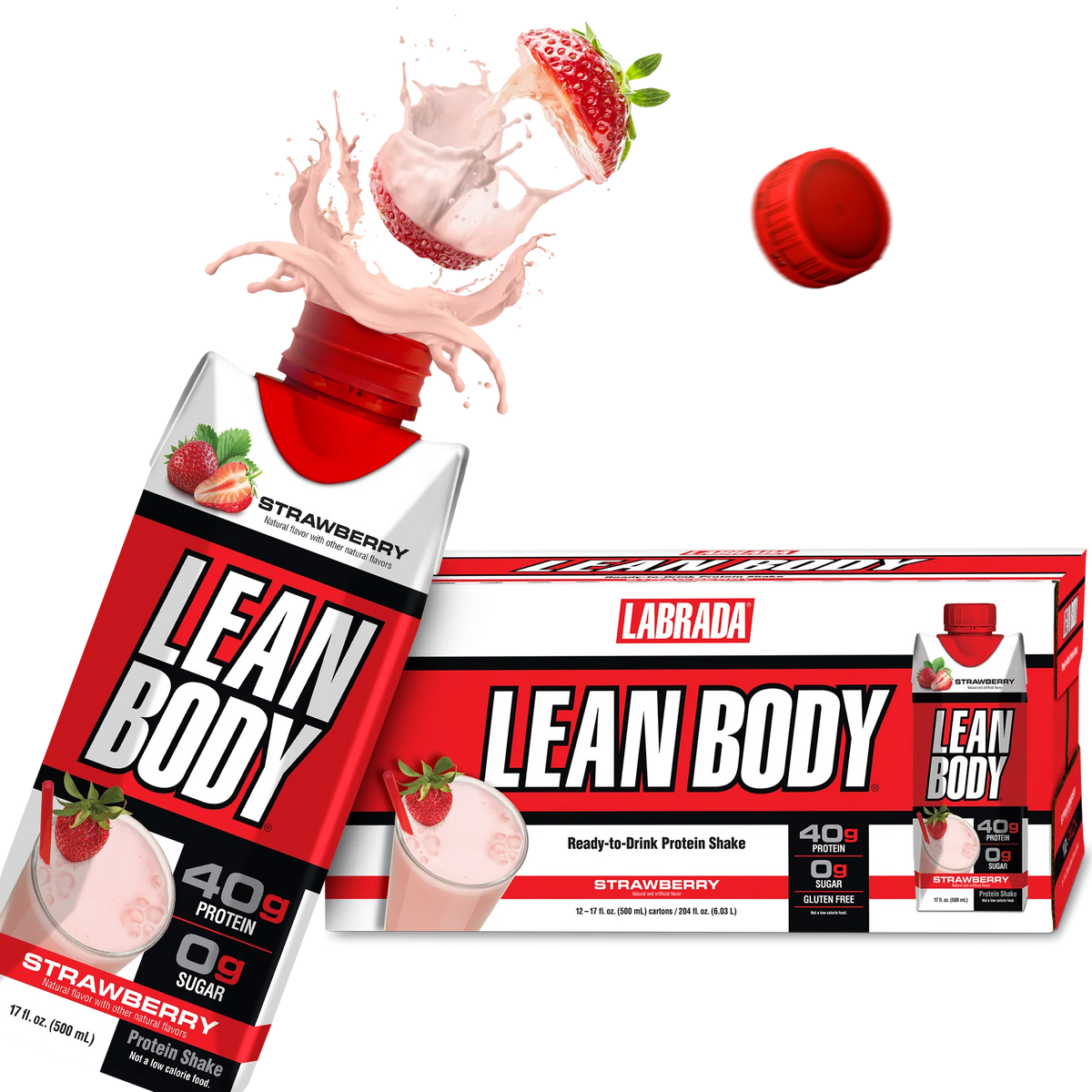 Labrada Lean Body Proteina Shake 12 Pack Fresa