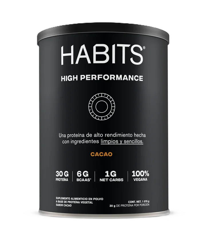 Habits High Performance Proteina Vegana 1078gr Cacao Portada