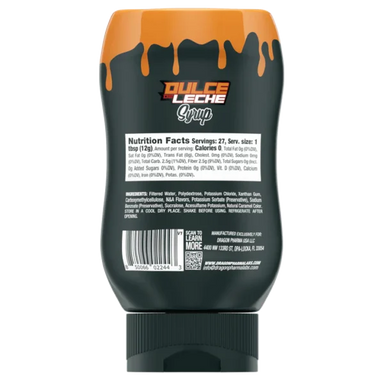 Dragon Pharma Dips Dulce de Leche Syrup 335gr Informacion nutrional