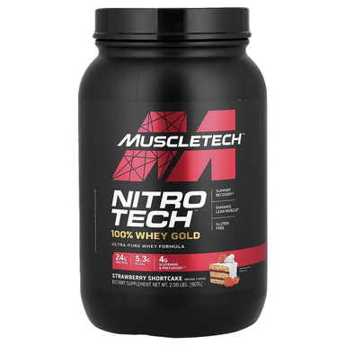 Muscletech Nitrotech 100% Whey Gold 2 Lbs 28 Serv Proteina fresa