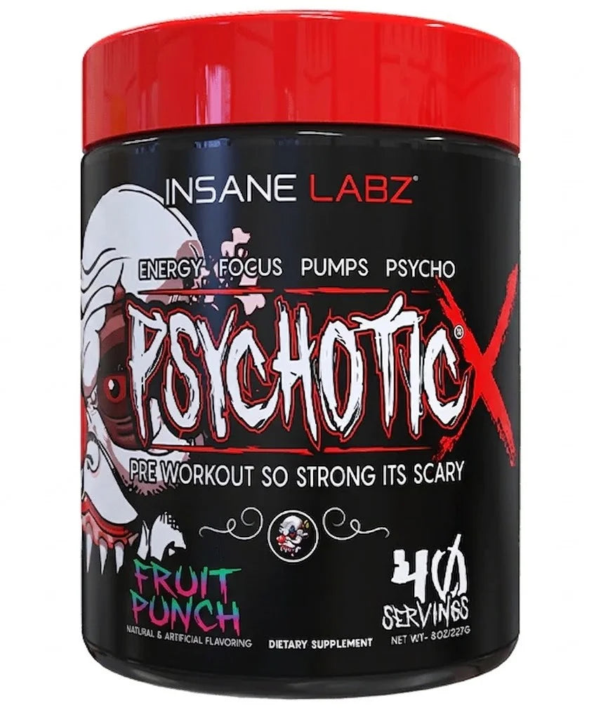 Insane Labz Psychotic X Pre Entreno 40 Servicios Fruit Punch