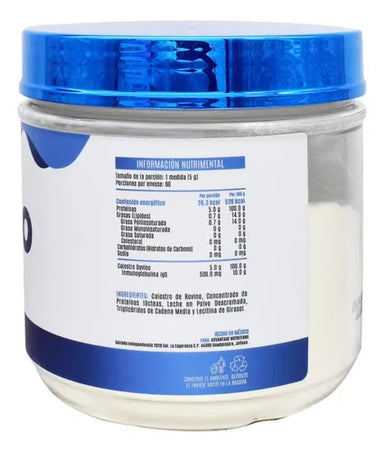 Advance Nutrition Calostro Bovino 360g 60 servicios Informacion nutricional