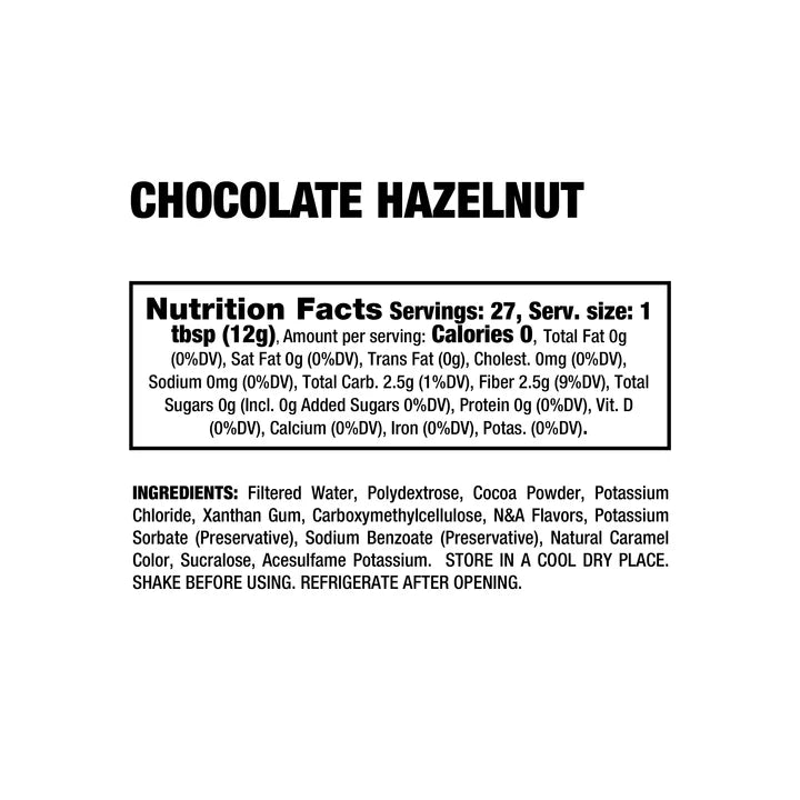 Dragon pharma dips chocolate hazelnut 335gr Informacion nutricional 2