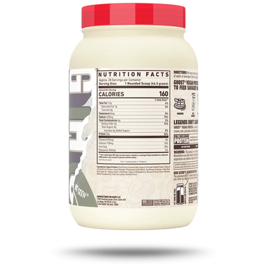 Proteina Ghost Vegan 2 Lbs 28 Servicios informacion nutricional