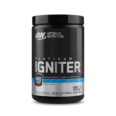 ON Platinum Igniter Pre Entreno 20 Servicios blue raspberry