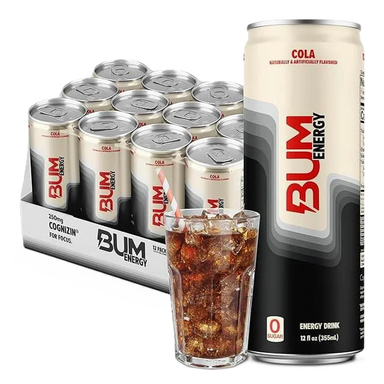Raw Nutrition Bum Energy Drink 12 Pack Cola