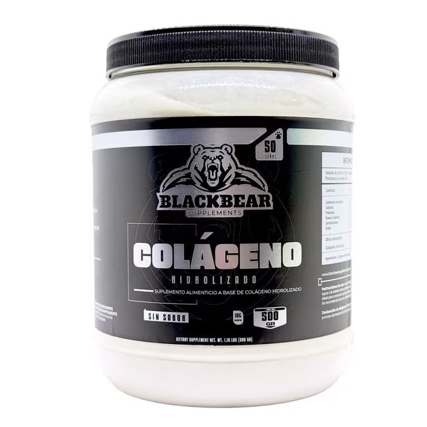 BlackBear Colageno 500 gr 50 Serv Sin Sabor Portada