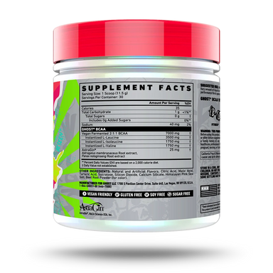 Ghost Bcaa Aminoacidos 30 Servicios informacion nutricional