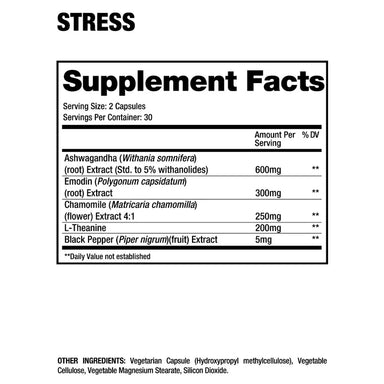 Dragon Pharma Stress 60 Capsulas Informacion nutricional