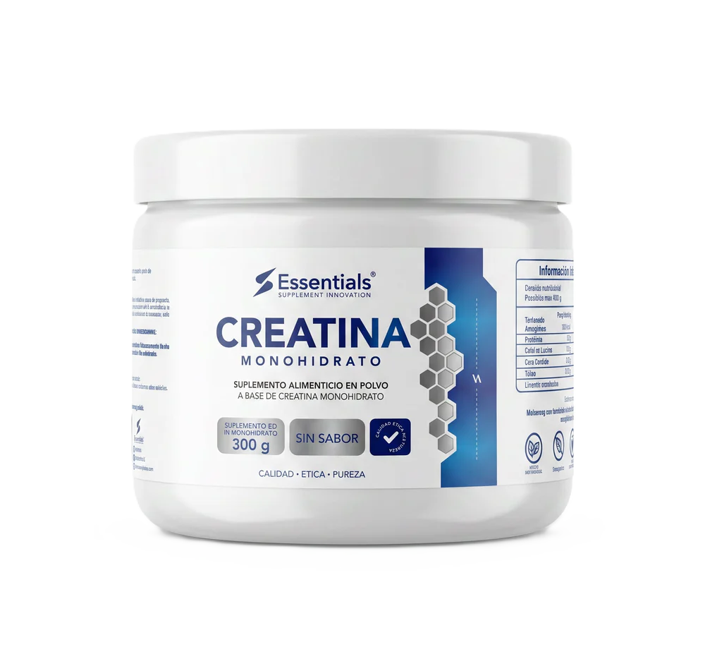 Essentials Creatina Monohidratada 300g 60 Servicios
