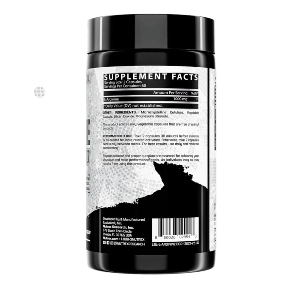 Nutrex L-Arginina 1000 120 Caspulas 60 Servicios informacion nutricional