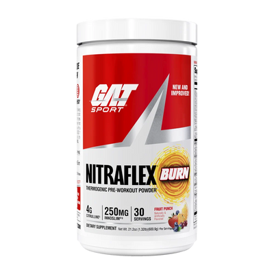 GAT Nitraflex Burn Formula Mejorada 30 Servicios (600gr.) Fruit Punch Portada