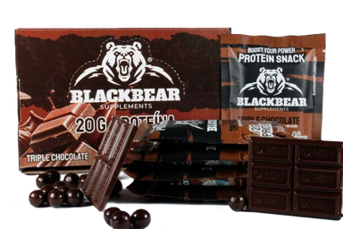 BlackBears Barras de Proteina 10pz Triple Chocolate Portada