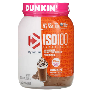 Dymatize Proteina Iso 100 1.4 Lbs Dunkin Mocha latte