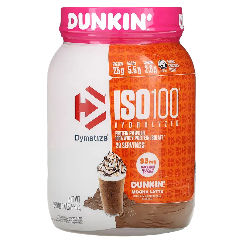 Dymatize Proteina Iso 100 1.4 Lbs Dunkin Mocha latte