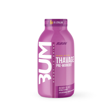 Raw Nutrition Thavage Drink Pre Entreno 12oz 12 Pack Berry Blast