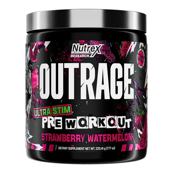 Nutrex Outrage Pre Workout 30 Serv strawberry watermelon
