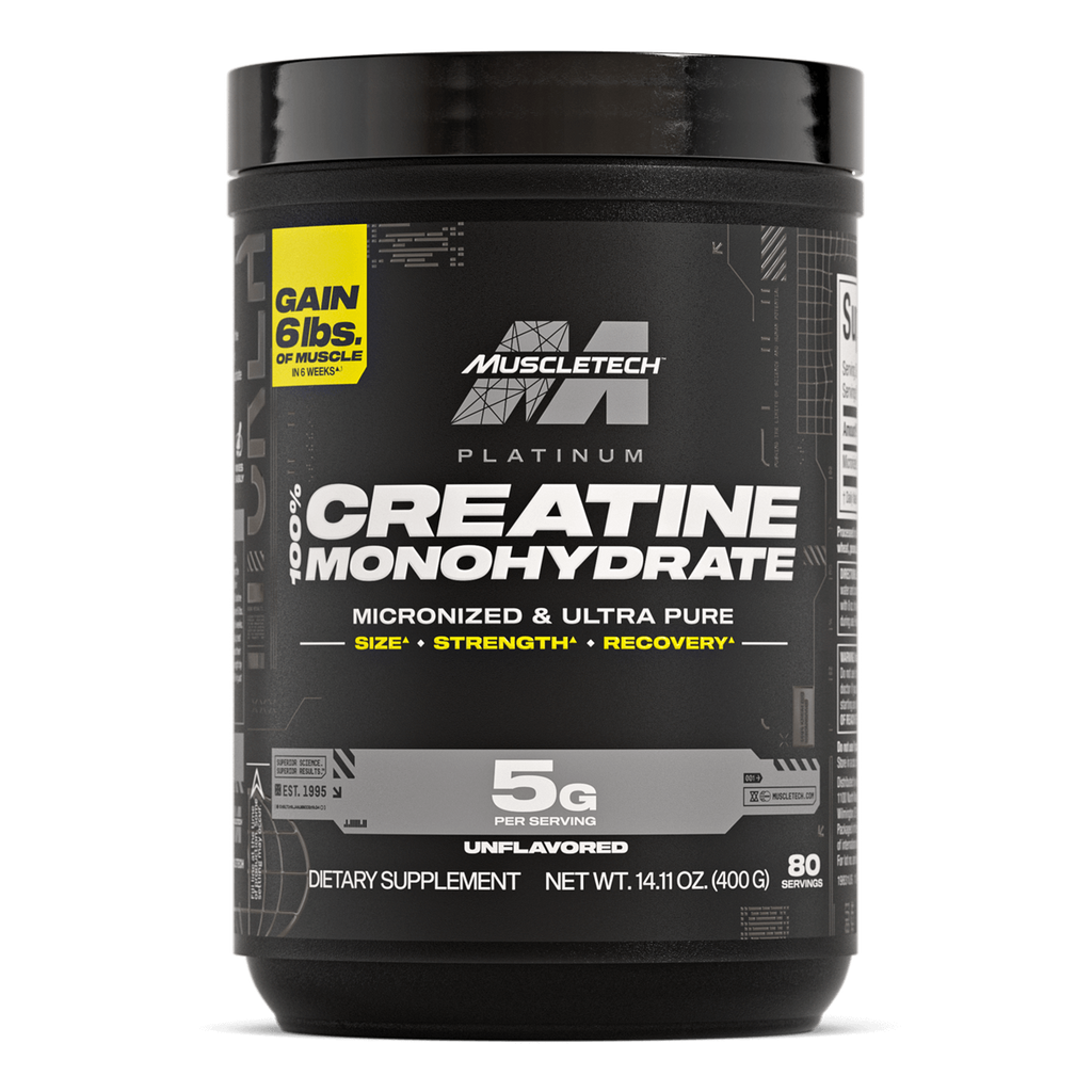 Muscletech Platinum 100 % Creatina Monohidratada 400 gramos 80 servicios