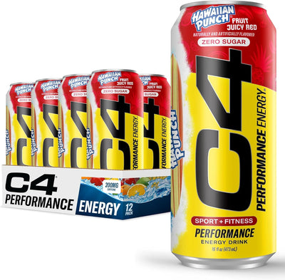 Cellucor C4 Energy Drink 16oz 12 Pack Hawaiian Punch