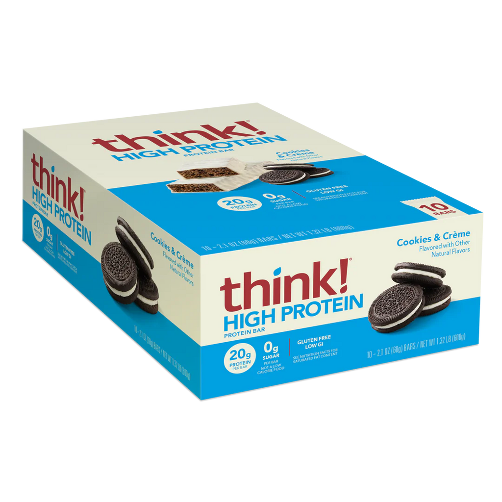 Think! High Protein 10 Barras de Proteina cookies and cream