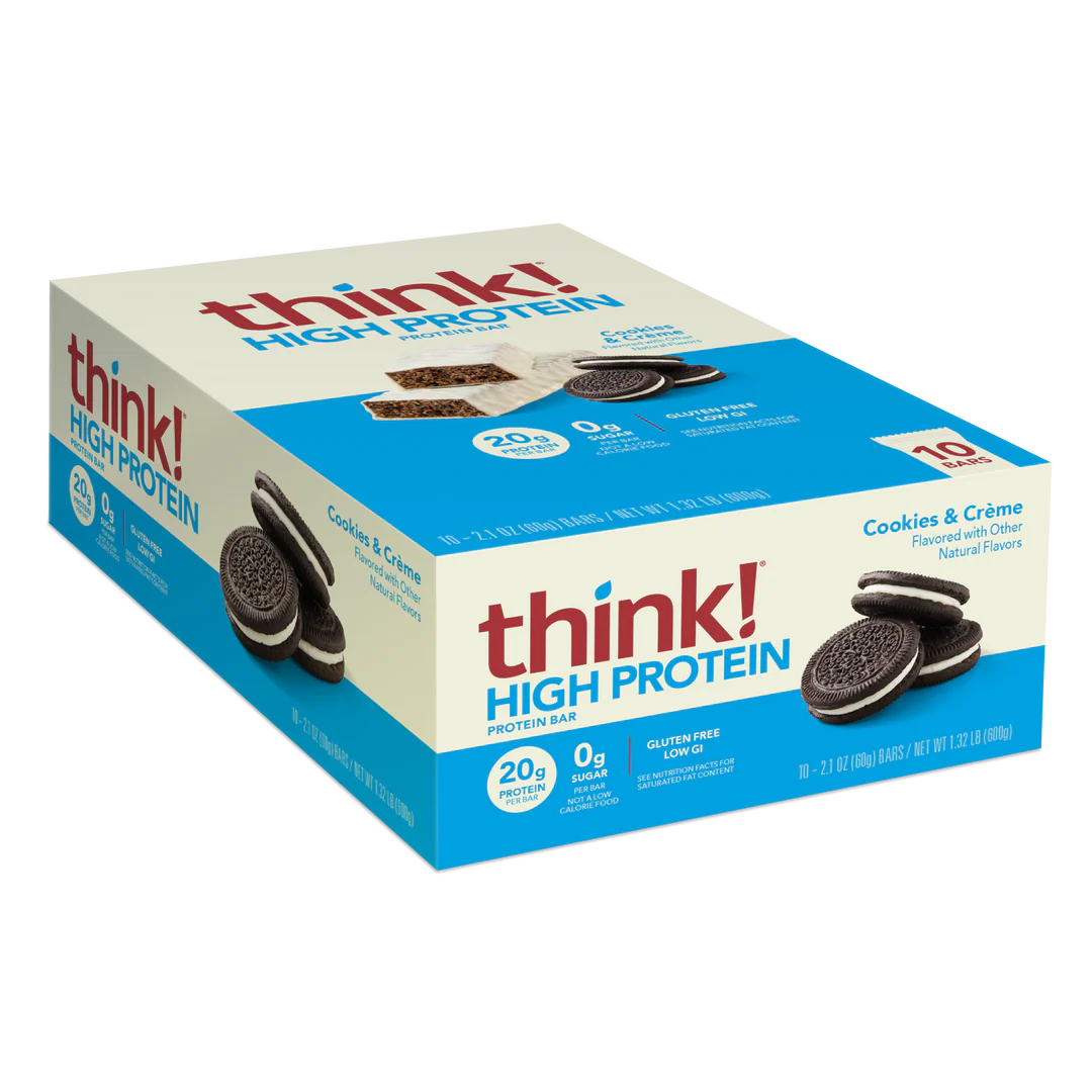 Think! High Protein 10 Barras de Proteina cookies and cream