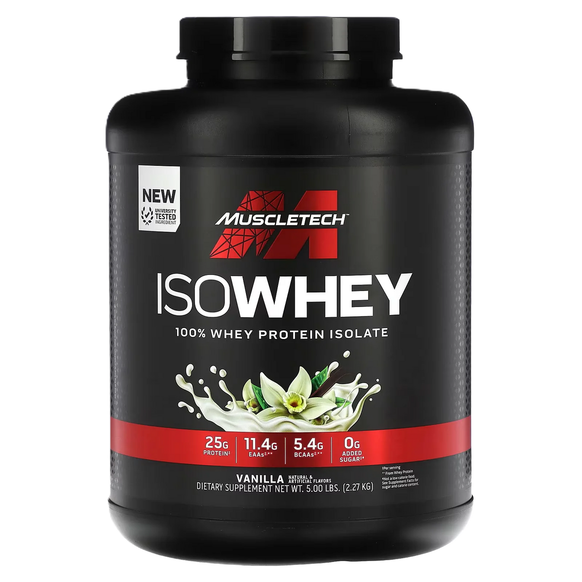 MUSCLETECH ISO WHEY 5 LBS PROTEINA Vainilla