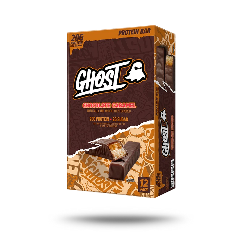 Ghost Barras De Proteina 12 barras Chocolate Caramel
