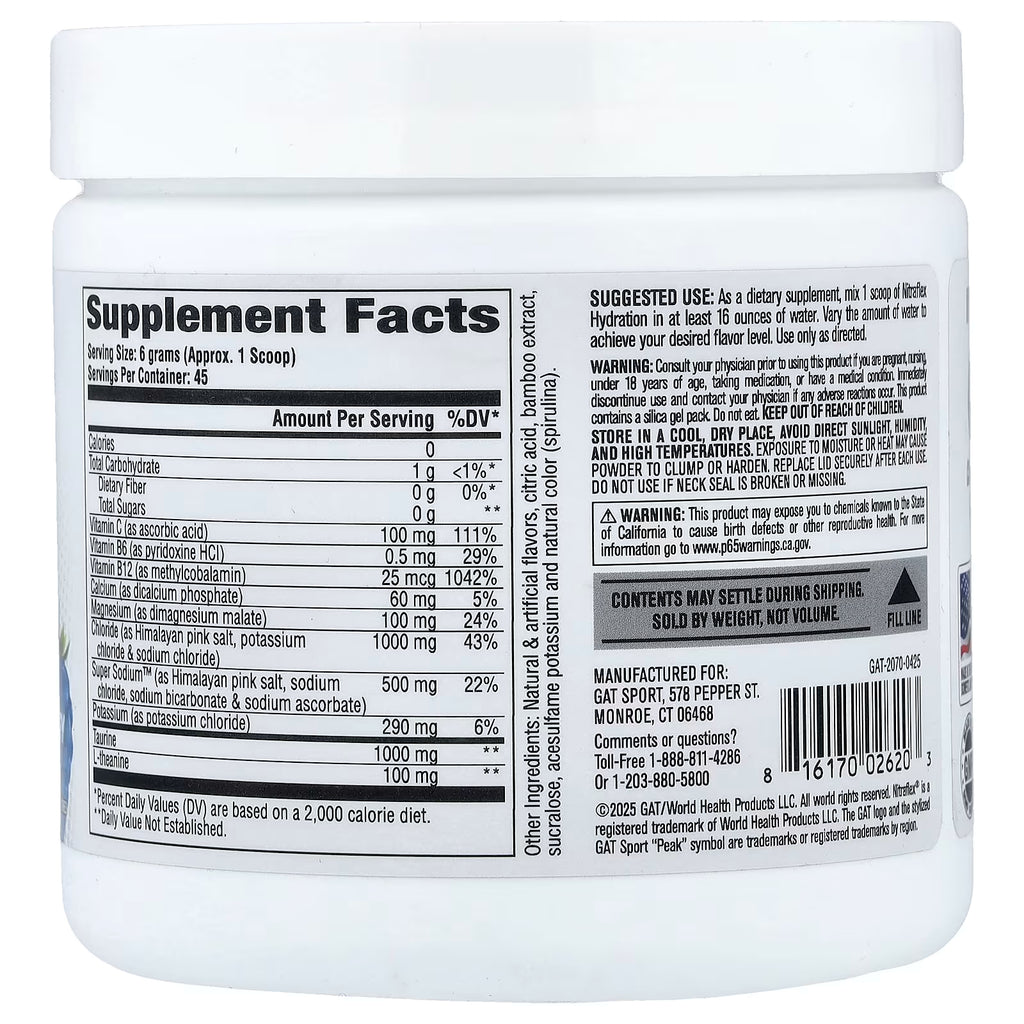 GAT Nitraflex Hydration Cafeine 45 Serv