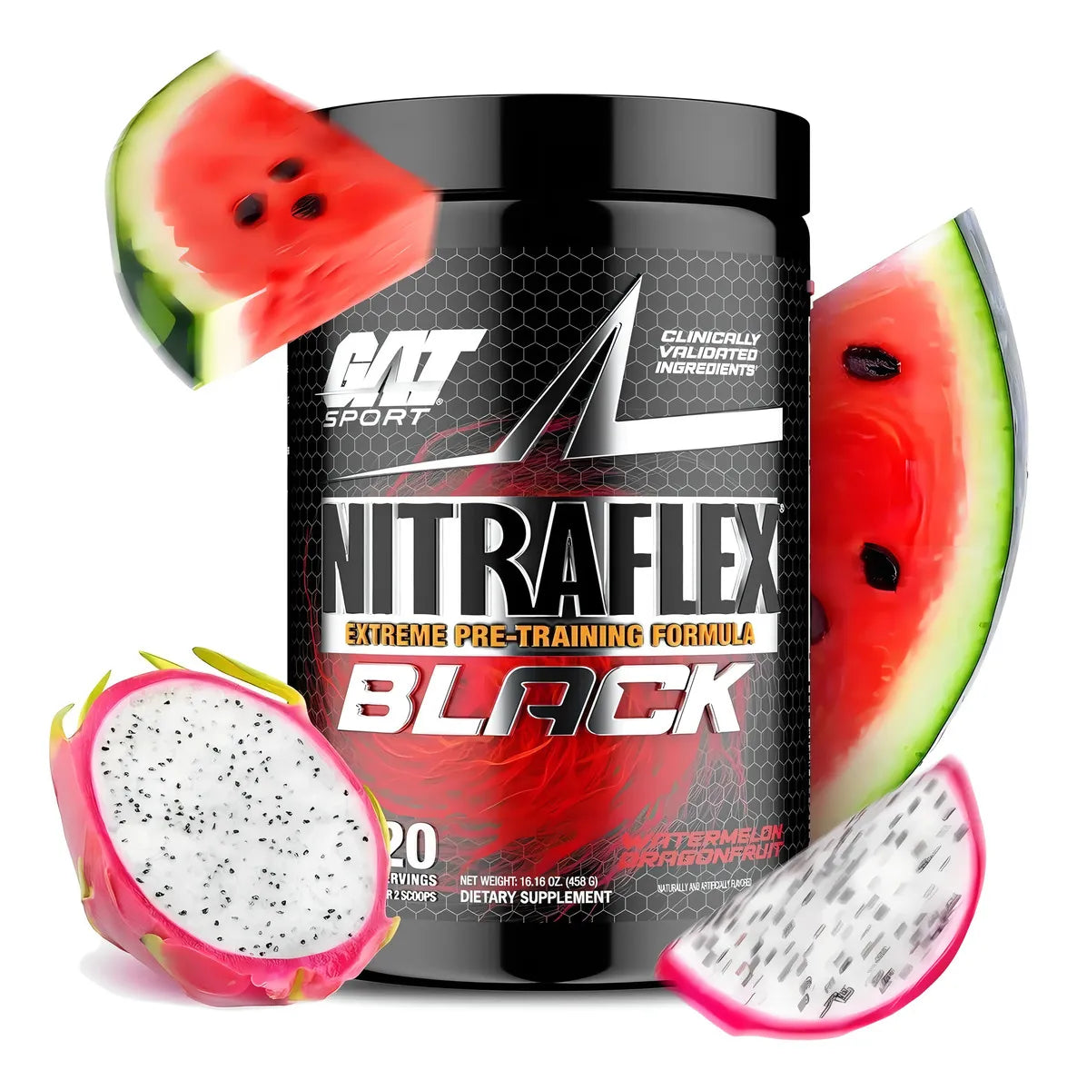GAT Sport Nitraflex Black Pre Entreno 40 Servicios