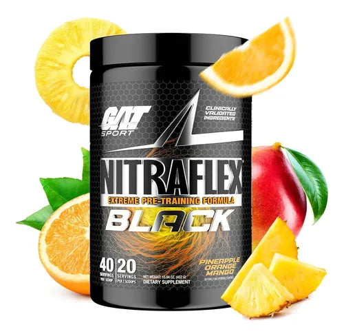 GAT Sport Nitraflex Black Pre Entreno 40 Servicios