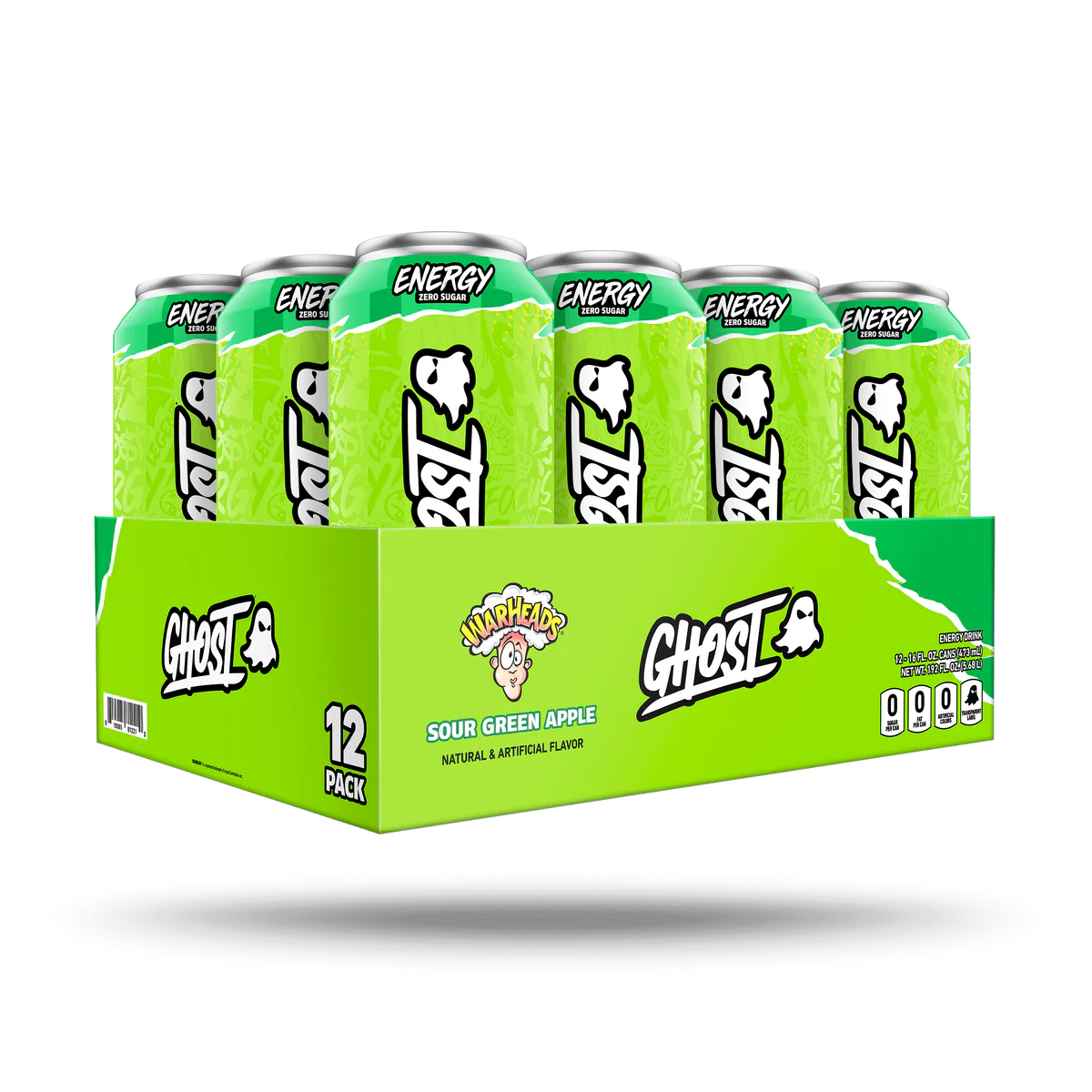 Ghost Energy Drink 16oz 12 Pack Warheads