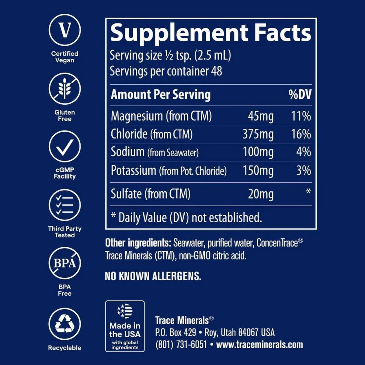 Trace Minerals Endure Performance Electrolyte 118 ML