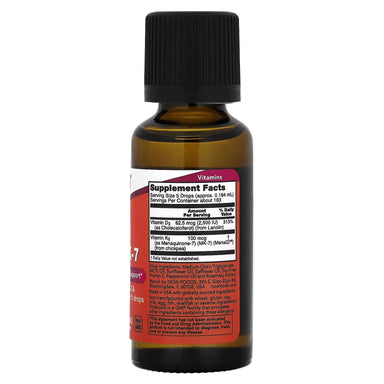 Now Foods Liquid D-3 & MK7 30 Ml