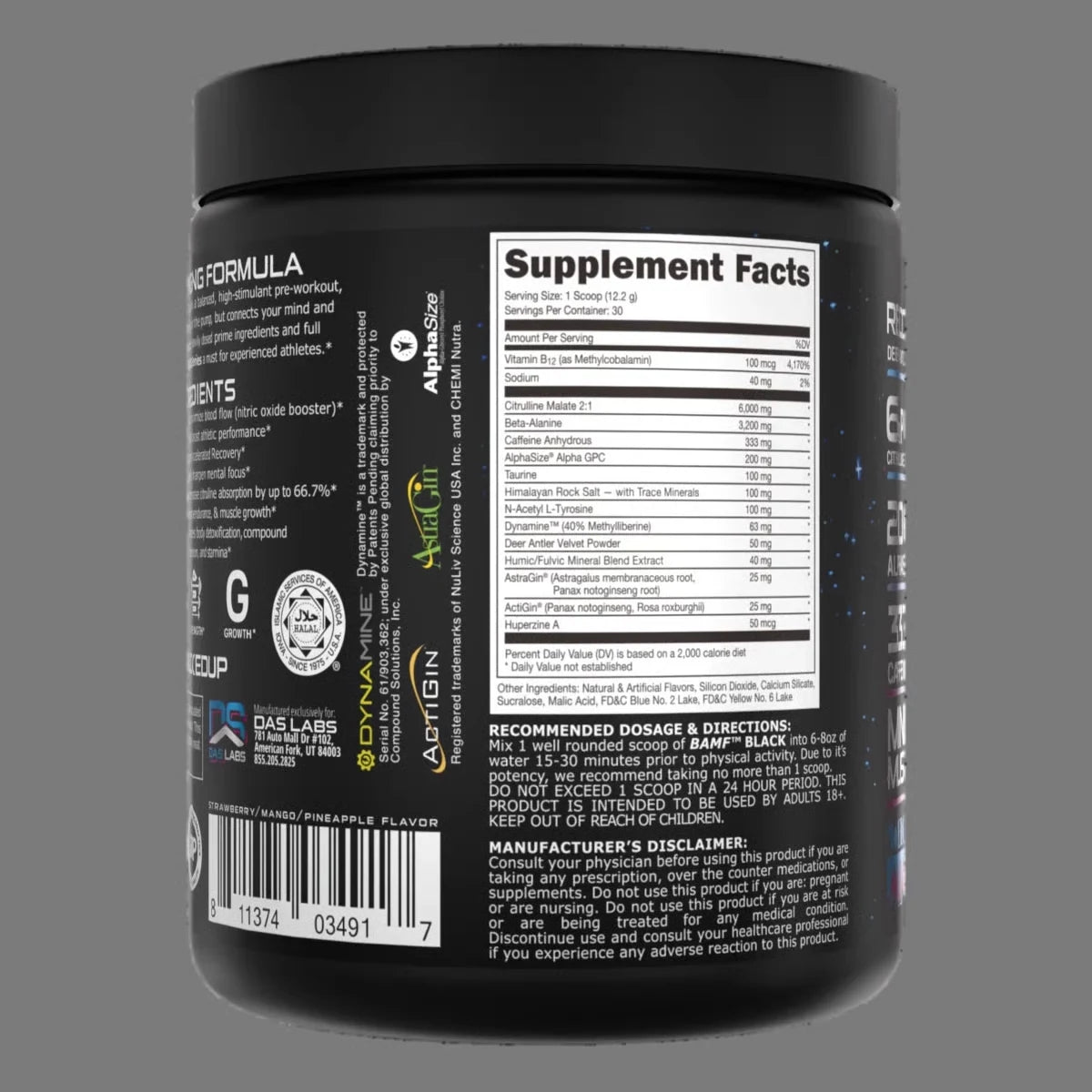 Bucked Up Bamf Black Pre Entreno 30 Servicios