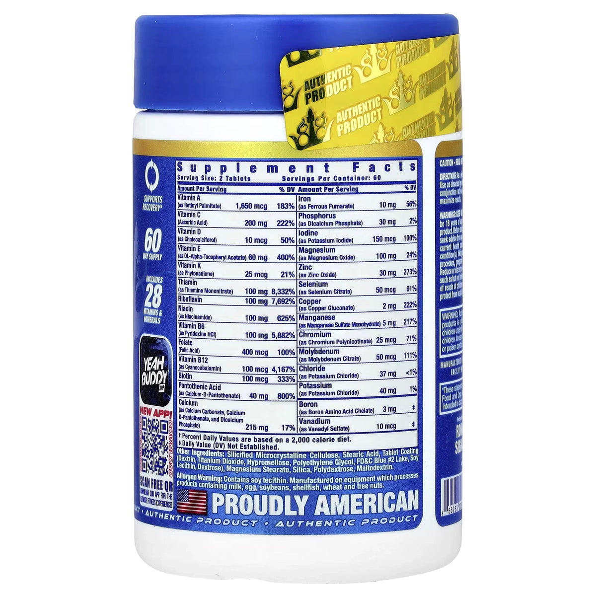 Vitaminas Ronnie Coleman Vita Xs 120 Tabletas