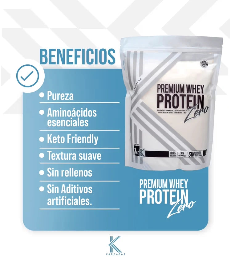 Kardagar Proteina Premium Whey Protein Zero 1kg Sin Sabor