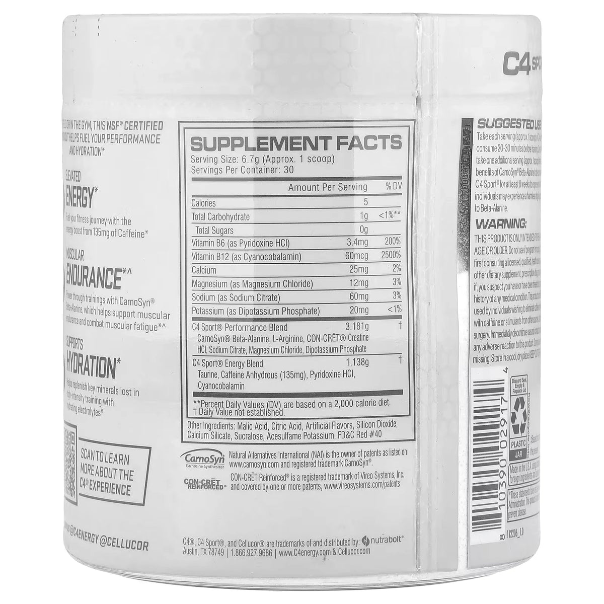 Cellucor C4 Sport Pre Entreno 30 servicios