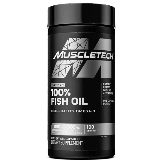 Muscletech Platinum 100 % Omega Fish Oil 100 capsulas