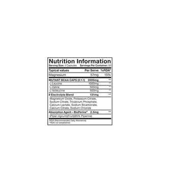Mutant Bcaa 200 Capsulas / 50 Servicios