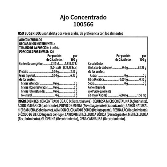 Nutrilite Ajo Concentrado 120 Tabletas